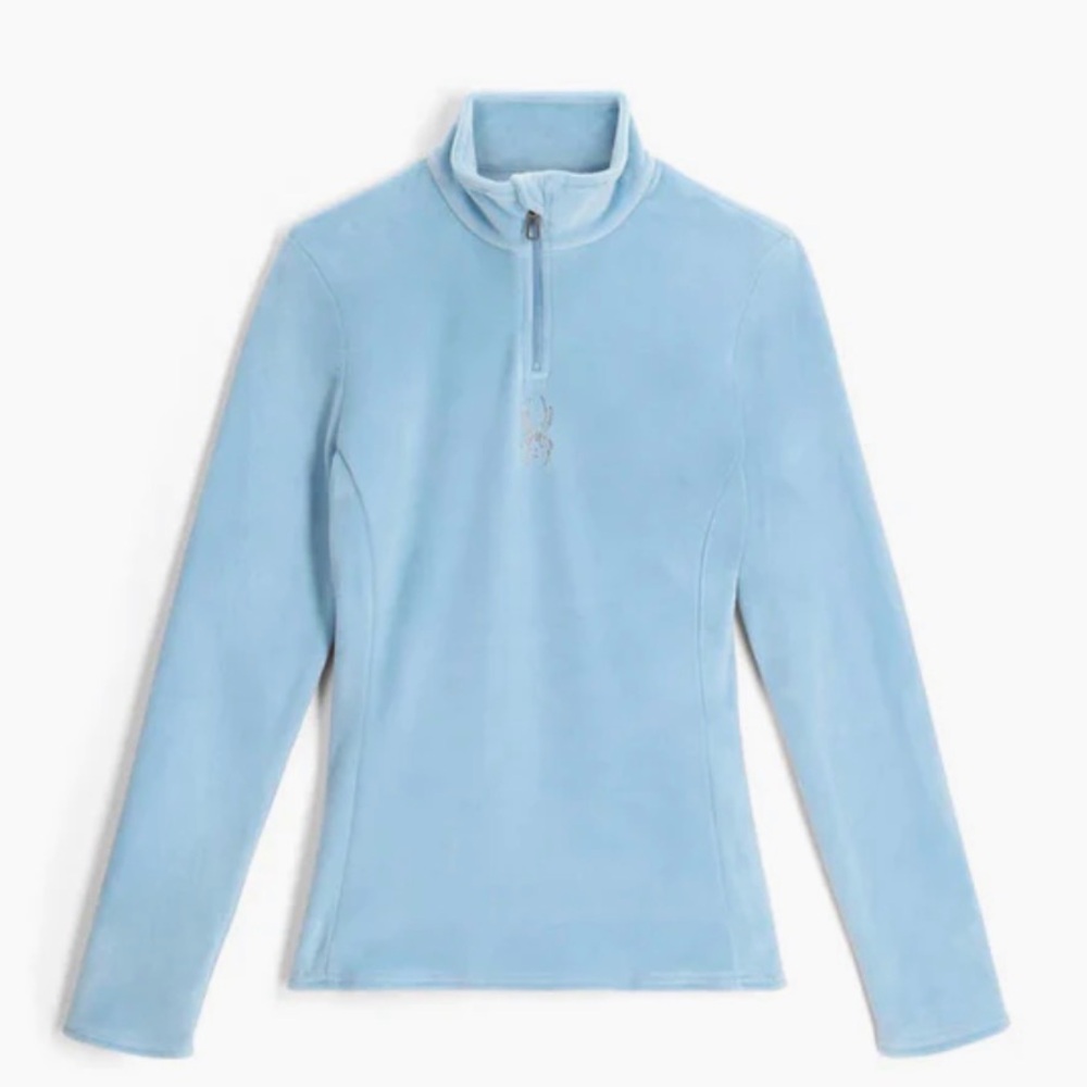 NWOT - WARM ski base layer Spyder Women's Light Blue Fleece Pullover